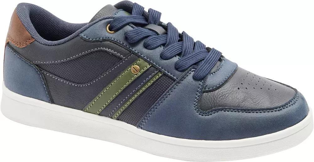 Navy Lace-Ups Shoes, Kids Boys, , large image number 1
