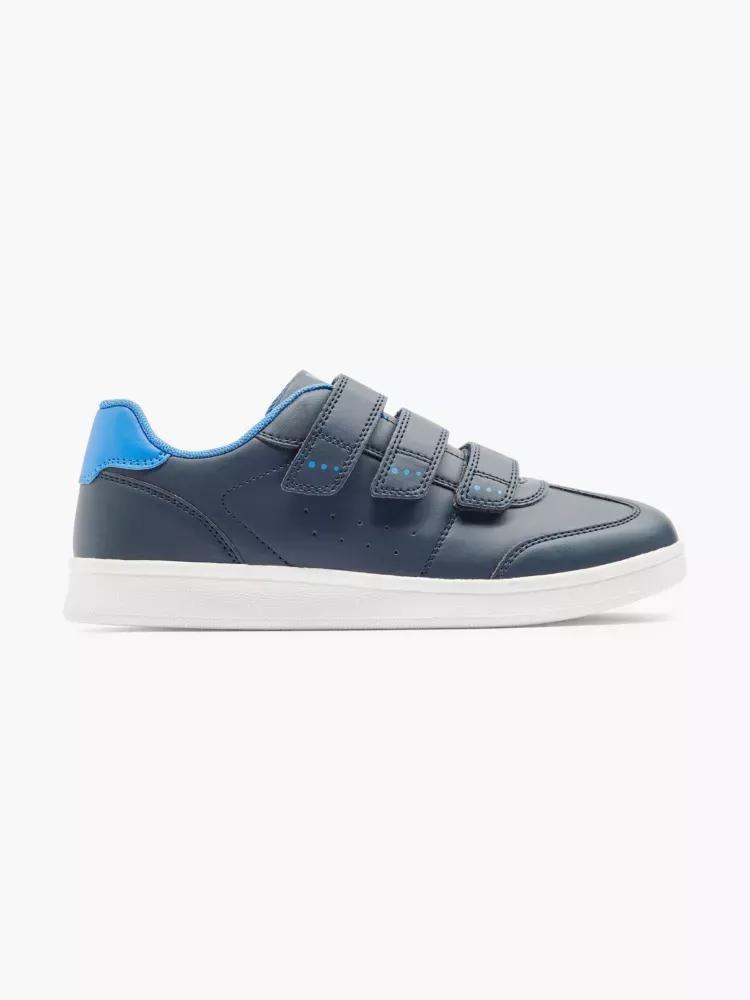 Black Strappy Sneaker, Kid Unisex, , large image number 0
