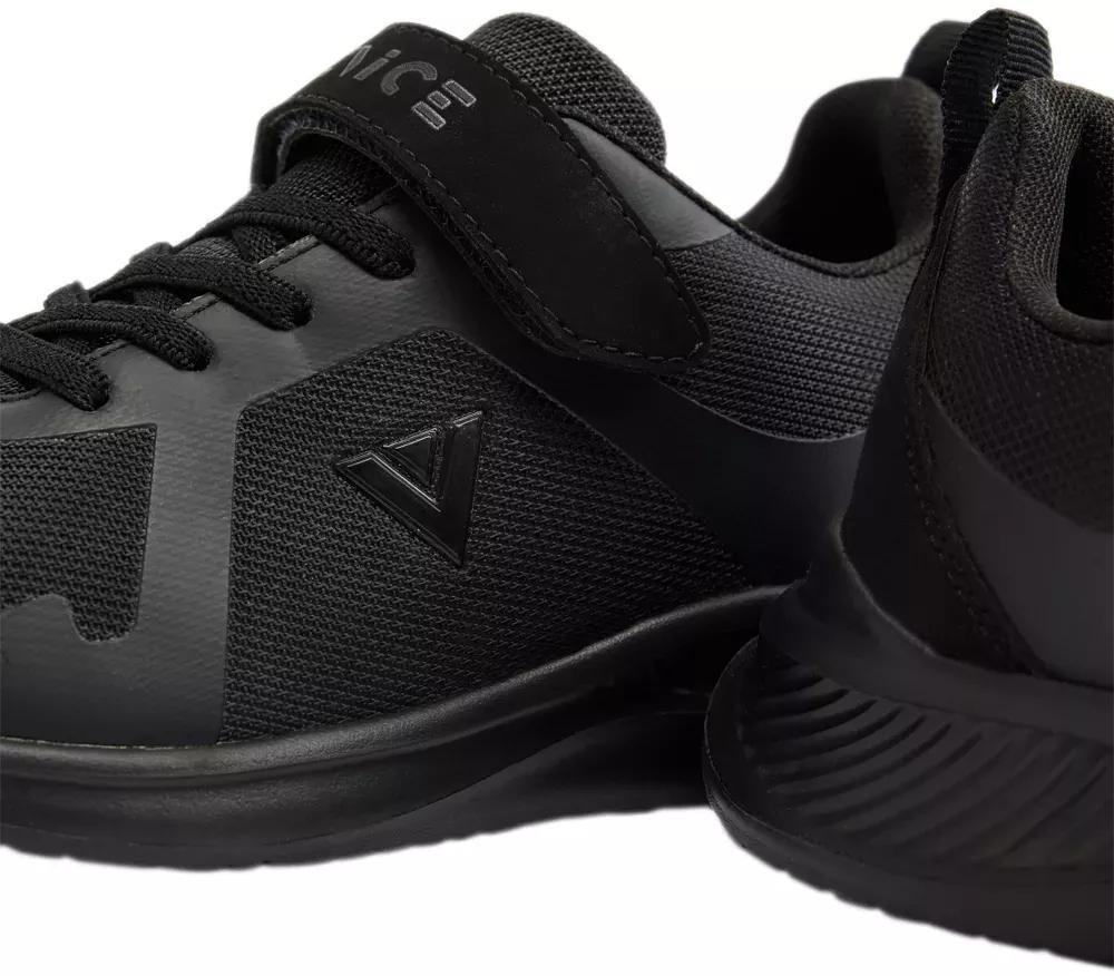 Black Lace-Up Sneakers, Kids Unisex, , large image number 6