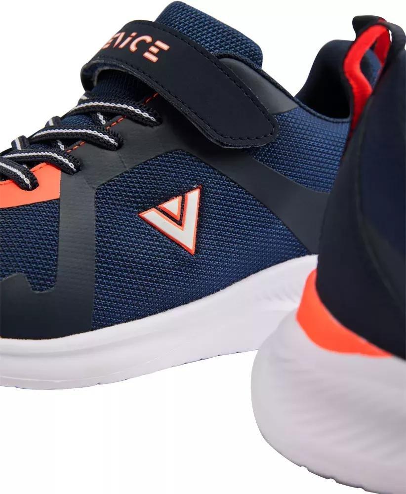 Navy Velcro Closure Sneakers, Kids Boys, , large image number 6