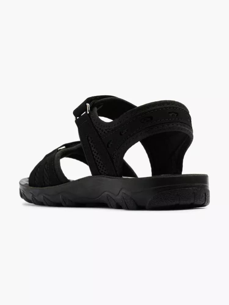 Black Strap Detail Sandals, Kids Girls, , large image number 3