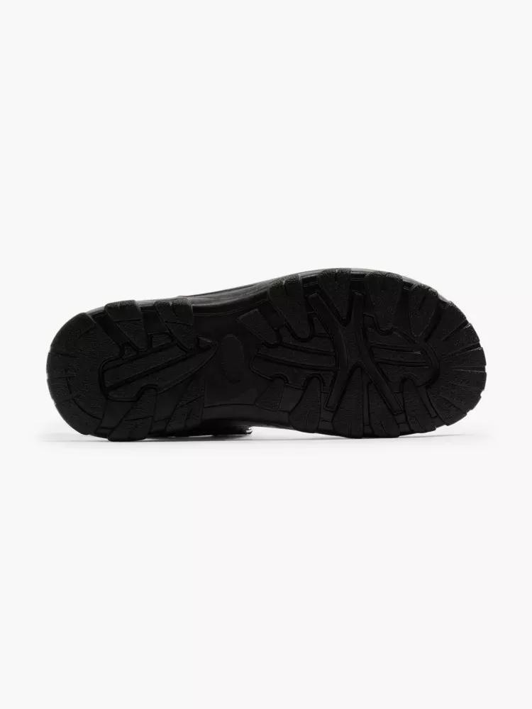 Black Strap Detail Sandals, Kids Girls, , large image number 4