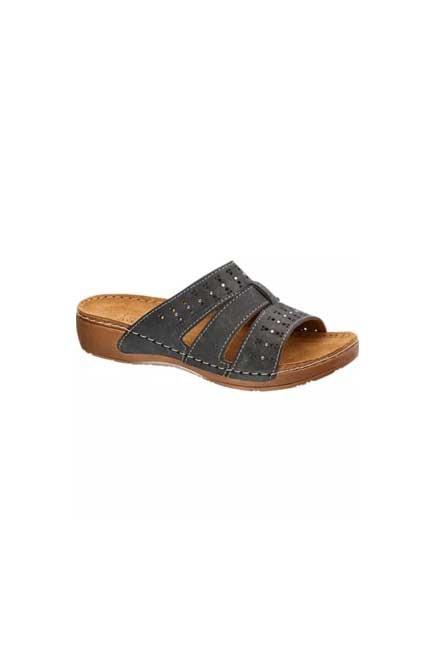 Navy Blue Slide Sandals, Women, , large image number 0