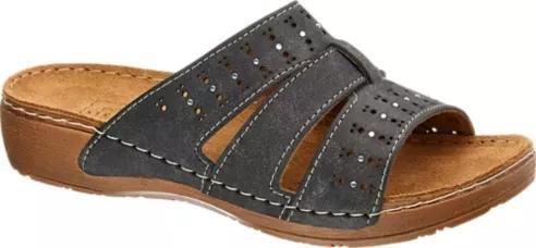 Navy Blue Slide Sandals, Women, , large image number 1