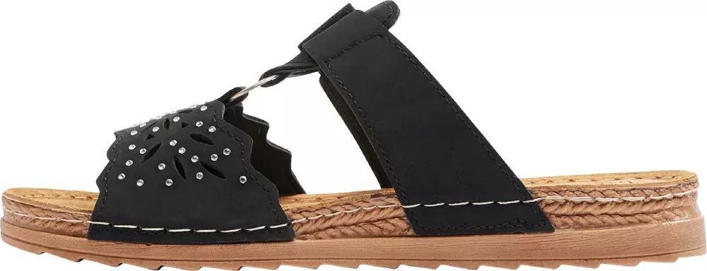 Black Leather Mules, , large image number 3