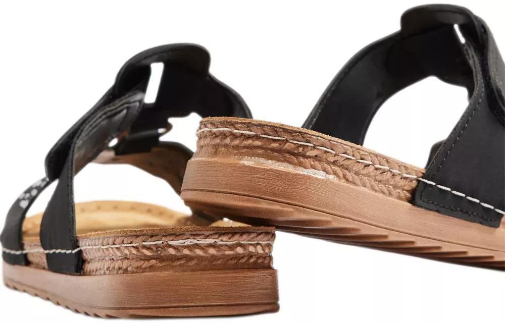 Black Leather Mules, , large image number 5