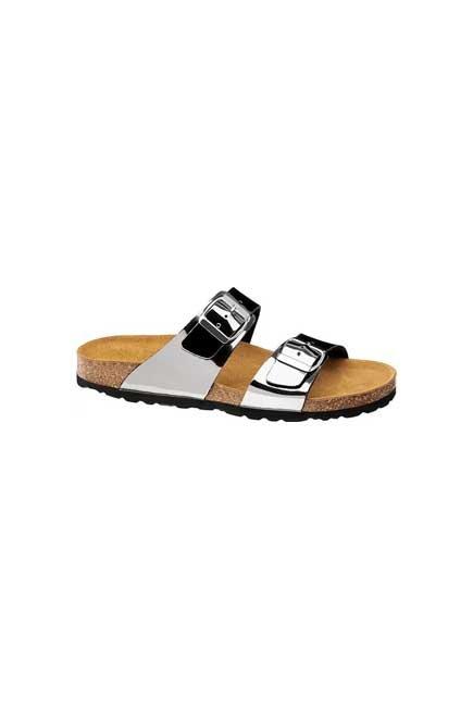Silver Metallic Mules, Women, , large image number 0