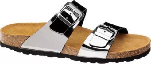Silver Metallic Mules, Women, , large image number 2