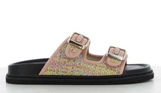 Multicolour Double Buckle Sandals, , medium