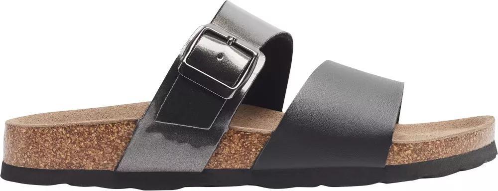 Black Double-Strap Mules, , large image number 0