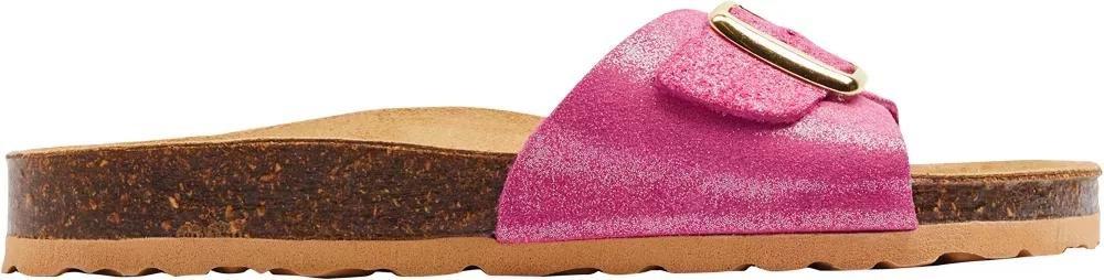 Pink Open Toe Buckle Slides, , large image number 1