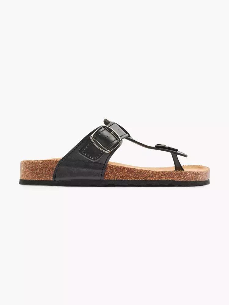Black T Bar Sandal, , large image number 0