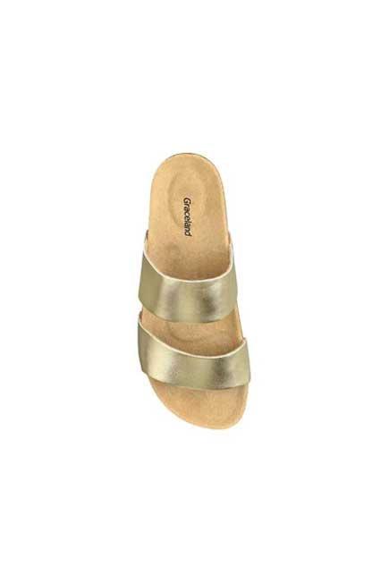 Gold Strapped Mules, Women, , large image number 1