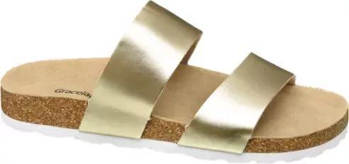 Gold Strapped Mules, Women, , large image number 2