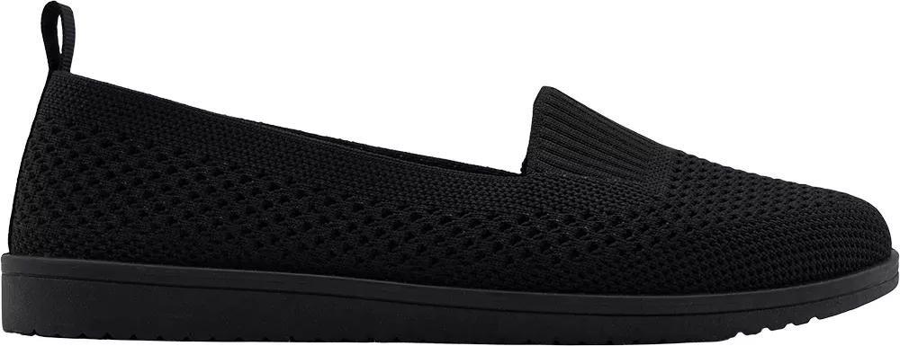 Black Embroidered Slip-On Shoes, , large image number 1