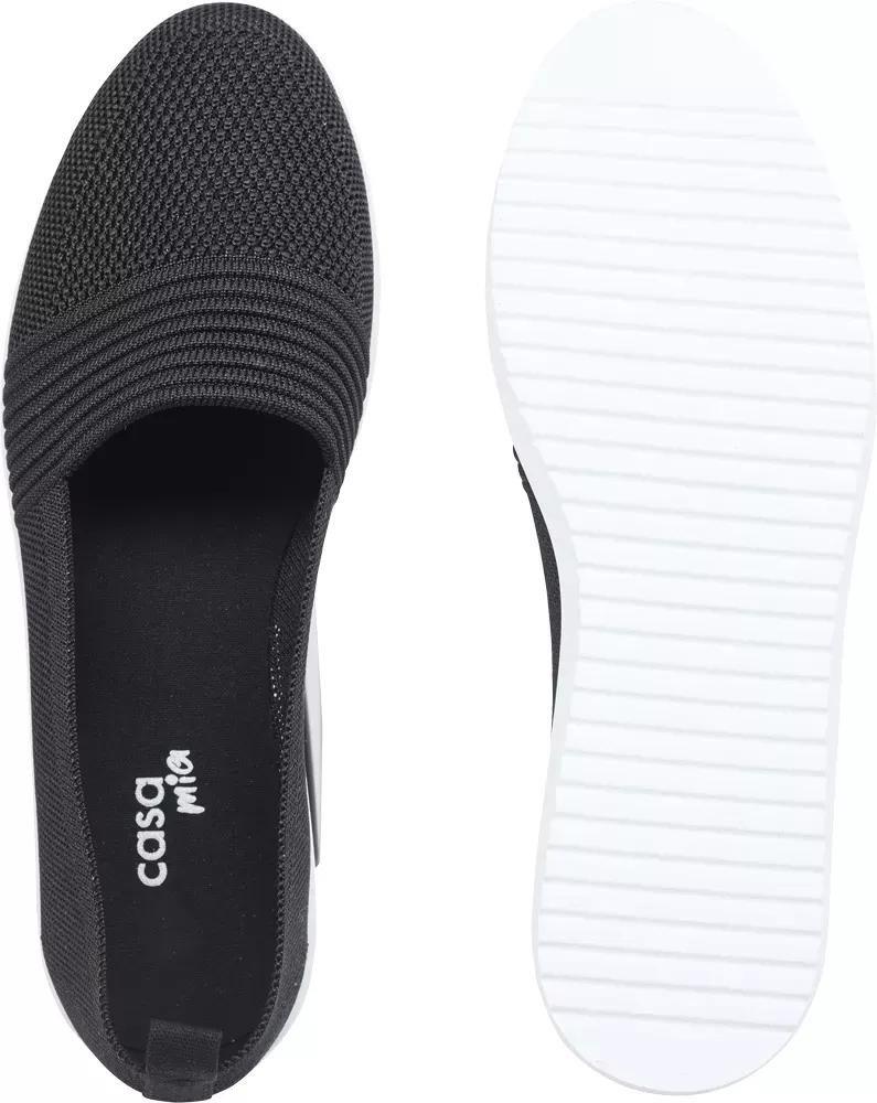 Black Slip-On Casual Shoes, , large image number 4