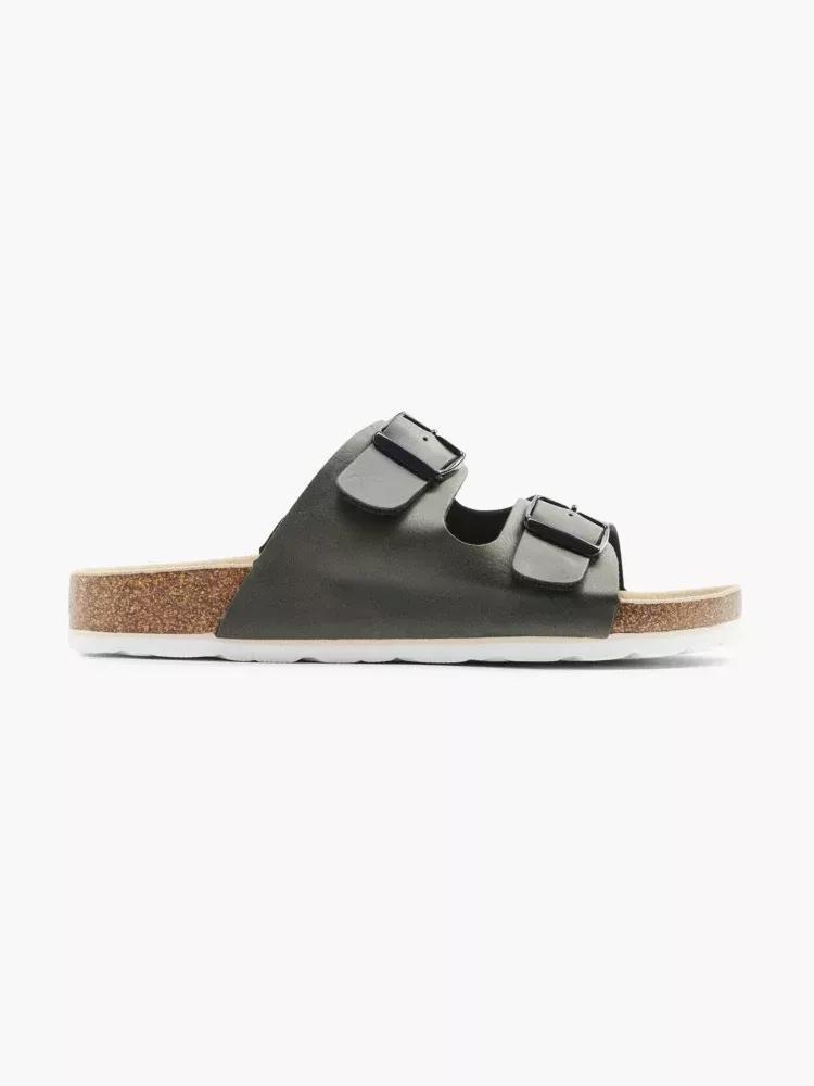Green Double Buckle Strap Sandals, Kids Boys, , large image number 0
