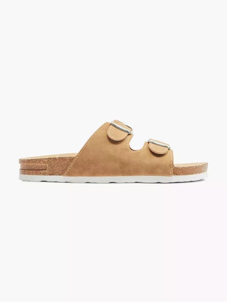 Brown T Bar Sandal, Kids Boys, , large image number 0
