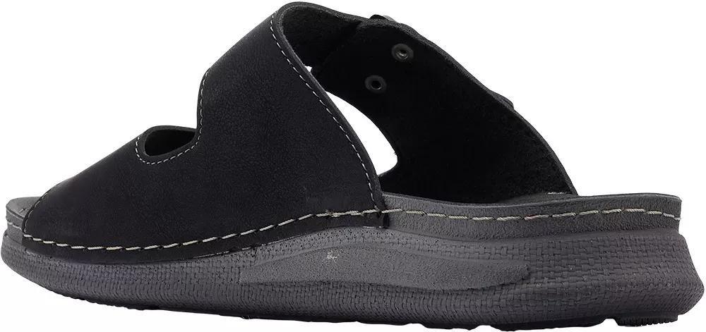 Black Solid Adjustable Slippers, , large image number 4