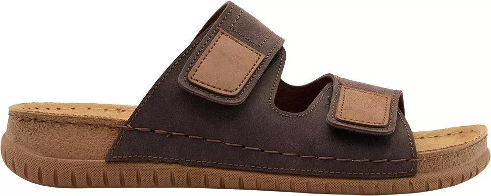 Brown Strappy Slippers, , large image number 1