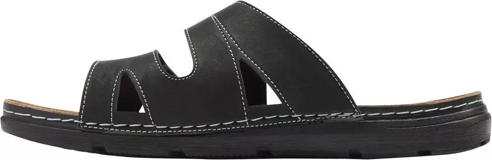 Black Leather Open Toe Mules, , large image number 3