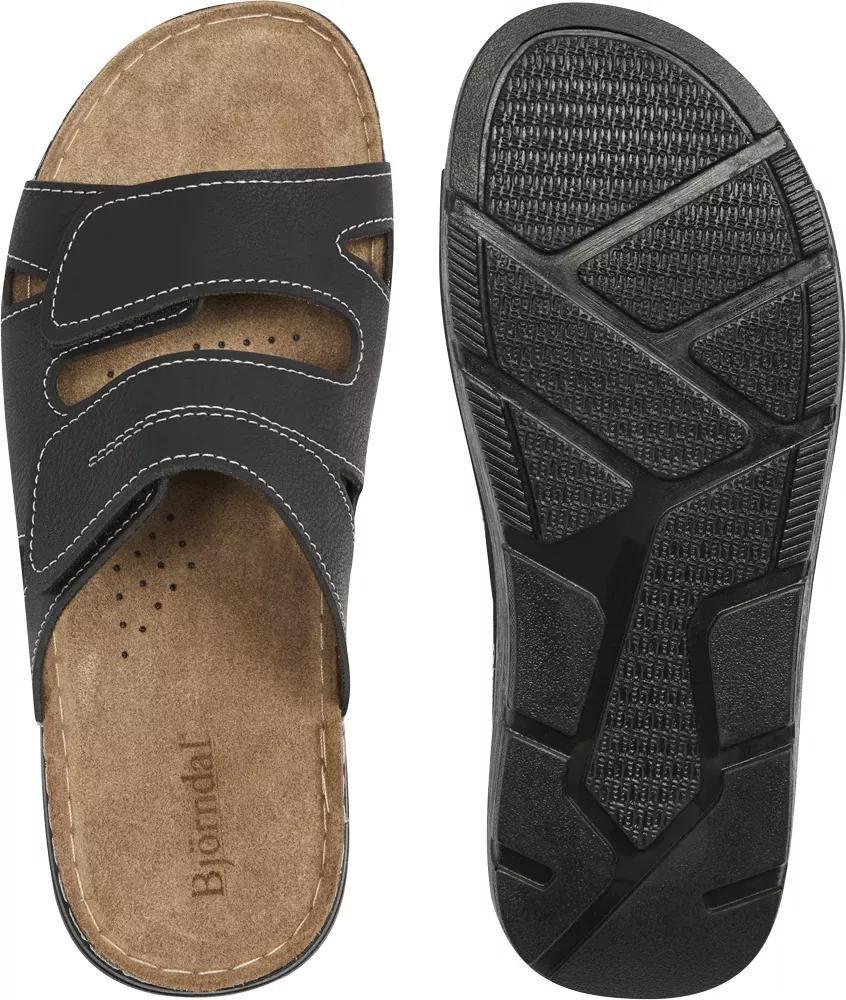 Black Leather Open Toe Mules, , large image number 4