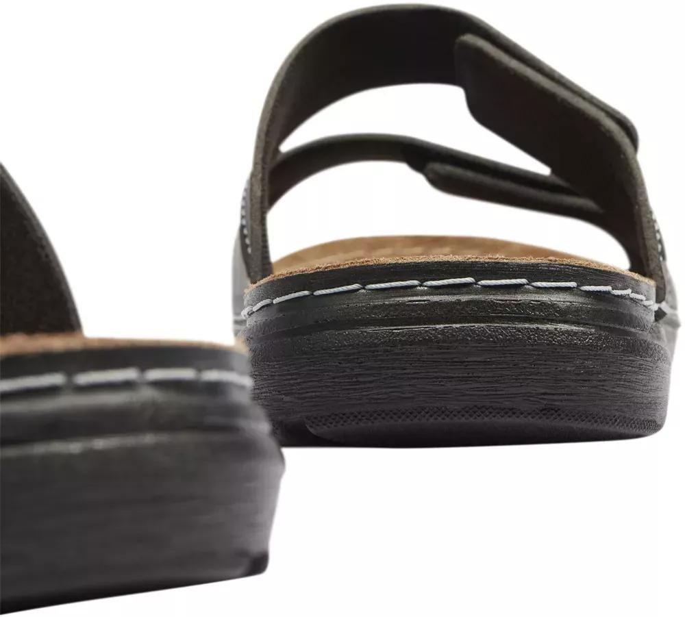 Black Leather Open Toe Mules, , large image number 5