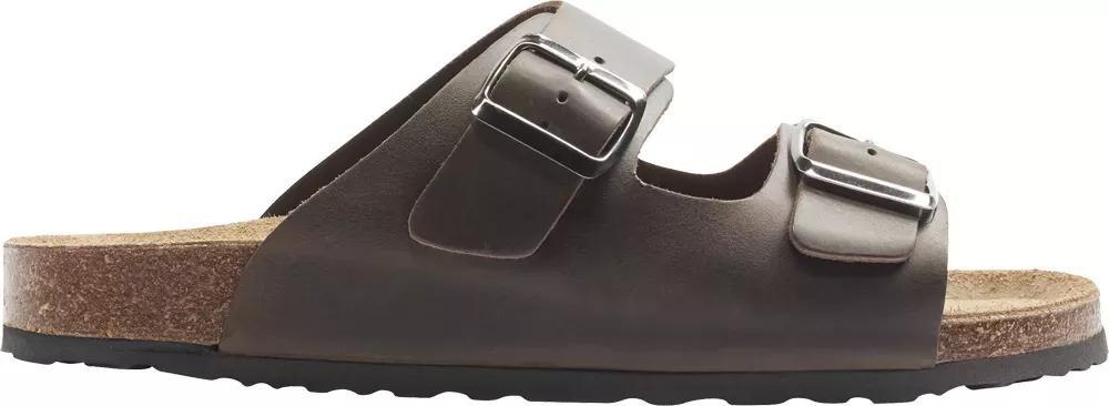 Brown Leather Mules With Belts Details, , large image number 2