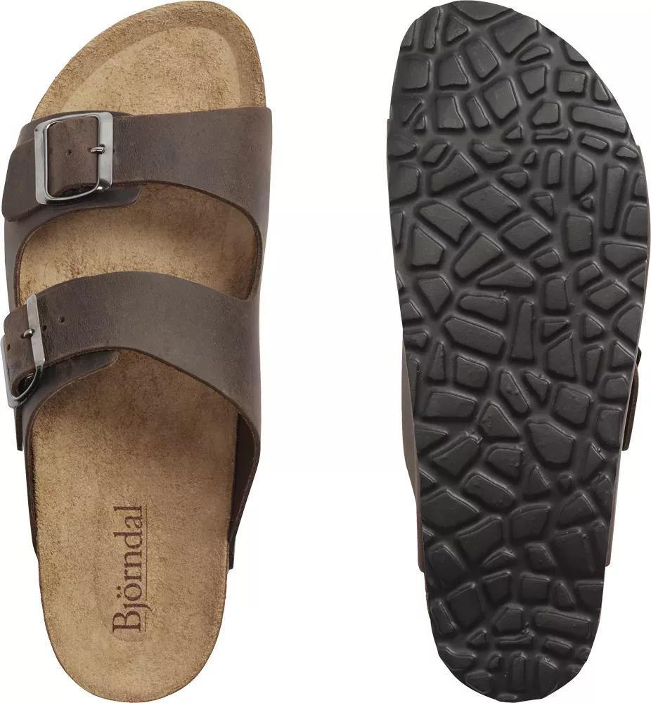 Brown Leather Mules With Belts Details, , large image number 4