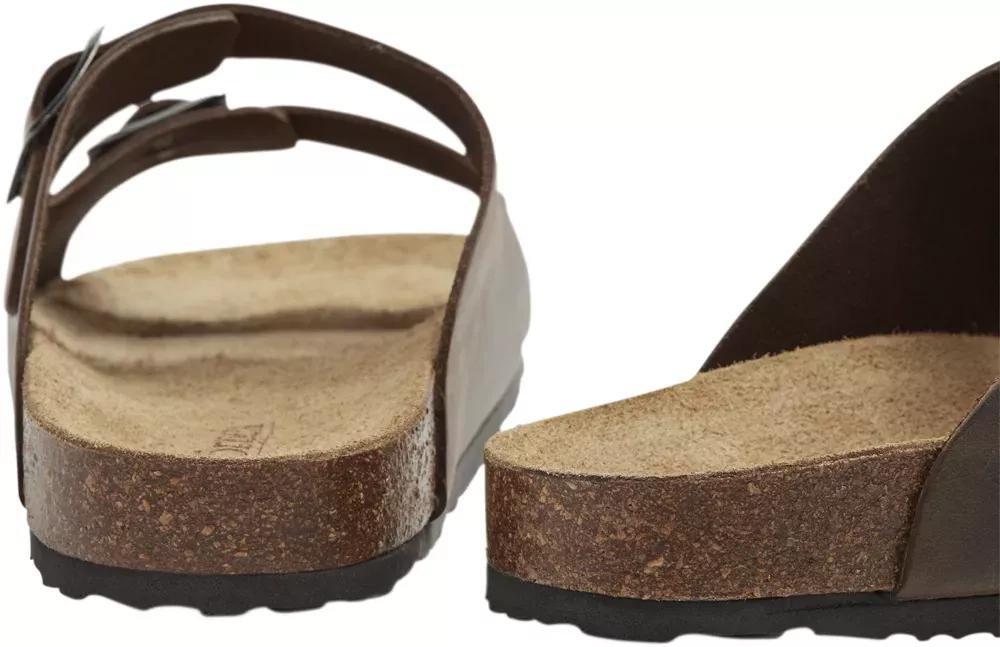 Brown Leather Mules With Belts Details, , large image number 5