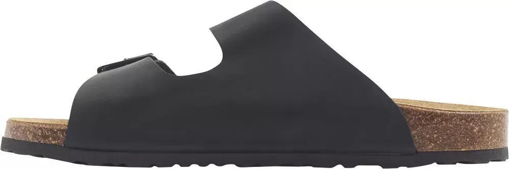 Black Leather Mules With Belts Details, , large image number 3