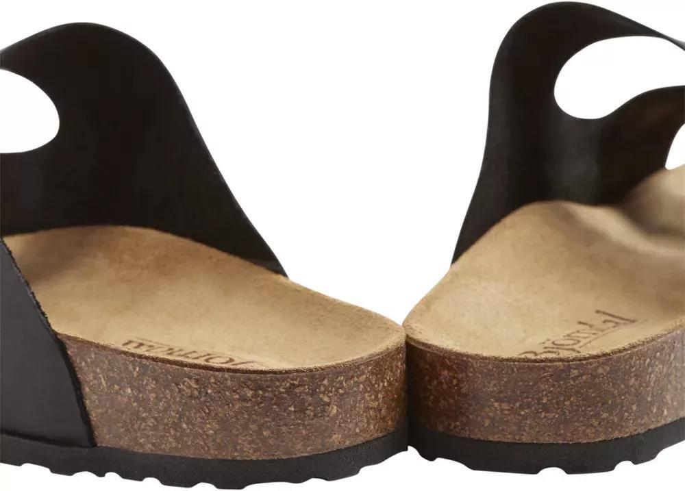 Black Leather Mules With Belts Details, , large image number 5