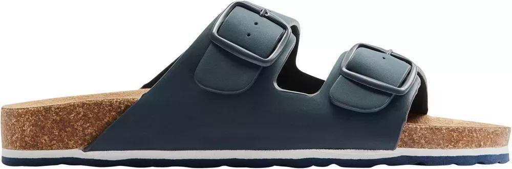 Grey Textured Double Buckle Straps Sandals, Kids Boys, , large image number 2