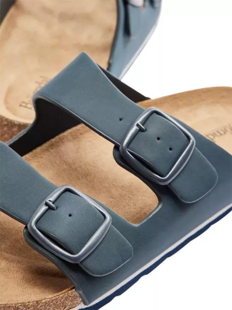 Grey Textured Double Buckle Straps Sandals, Kids Boys, , large image number 6