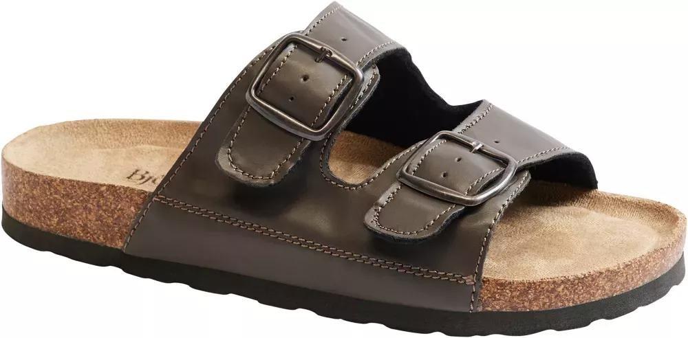 Brown Buckle Detail Mules, , large image number 1