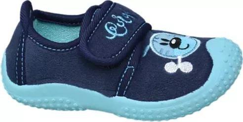 Navy Blue Banded Sneakers With Front Print, Kids Boy, , large image number 2