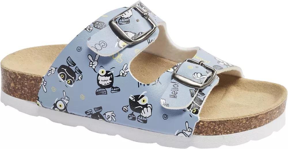 Grey Pattern Mules, Kids Boys, , large image number 1
