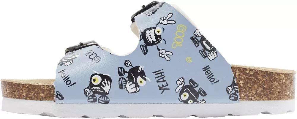 Grey Pattern Mules, Kids Boys, , large image number 2