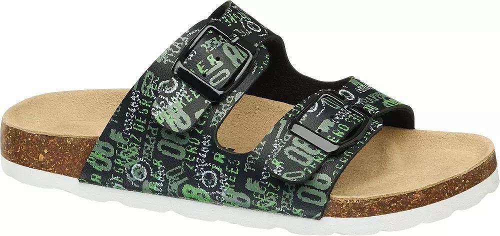 Bjorndal Green Printed Double Buckle Strap Sandals Azadea UAE