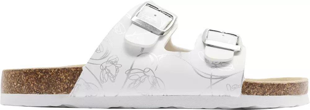 White Double Buckle Sandals, Kids Girls, No Color, large image number 2