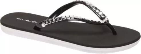 Black Toe Separator Slippers, , large image number 2