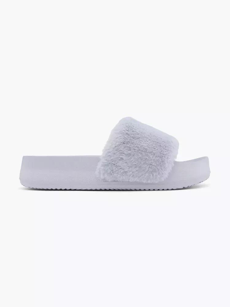 Grey Slip-On Beach Slippers, , medium