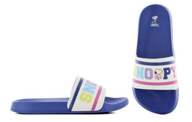 Blue Snoopy Slide Sandals, , medium