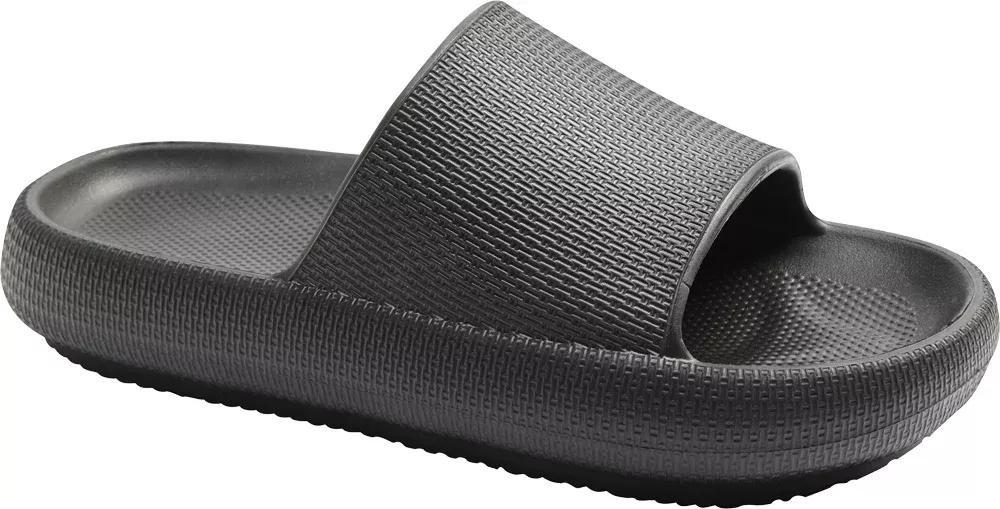 Black Flat Form Slippers, , large image number 1