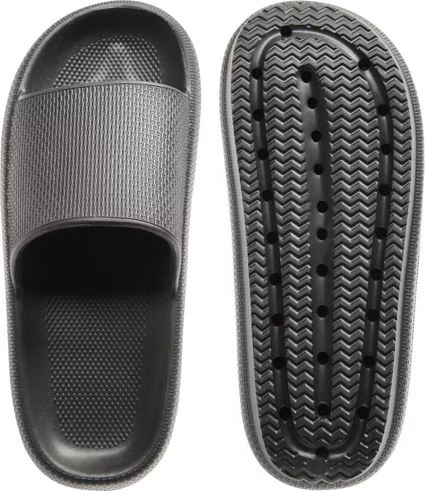 Black Flat Form Slippers, , large image number 4