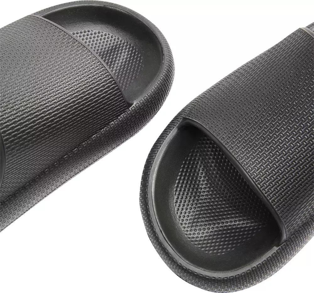 Black Flat Form Slippers, , large image number 6