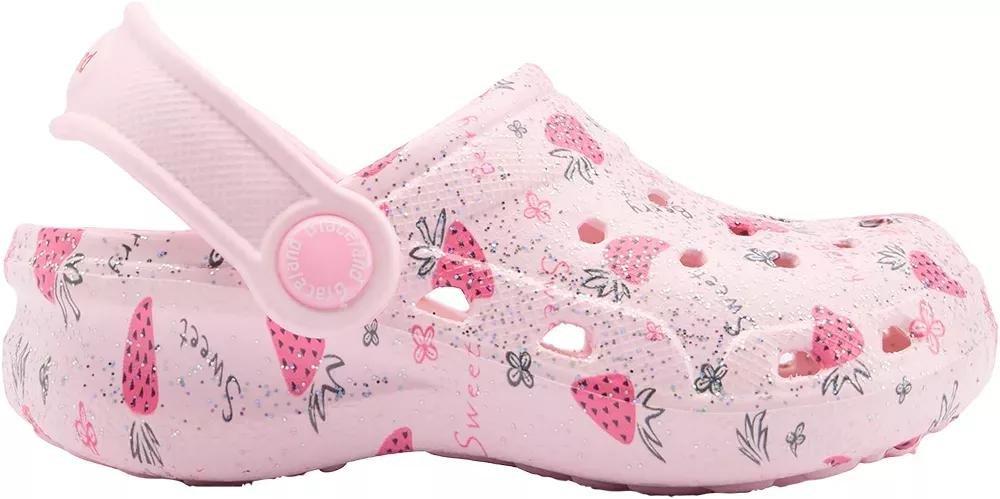 Pink Printed Clogs Floral Lightweight, Kids Girls, , large image number 1