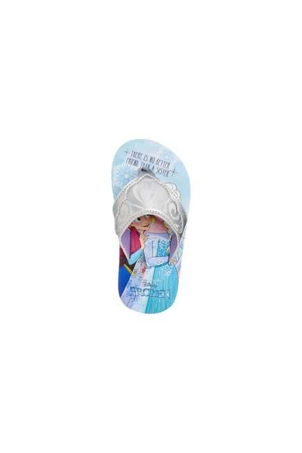 Blue And Silver Toe Seperator Beach Flip Flops, Kids Girl, , large image number 1