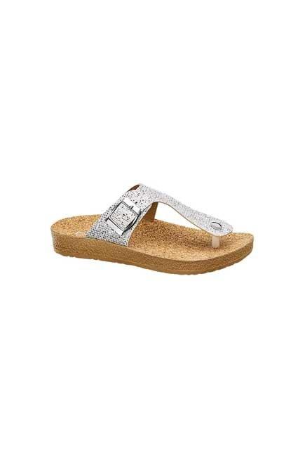 Silver Rhinestones Slides , Kids Girls, , large image number 0