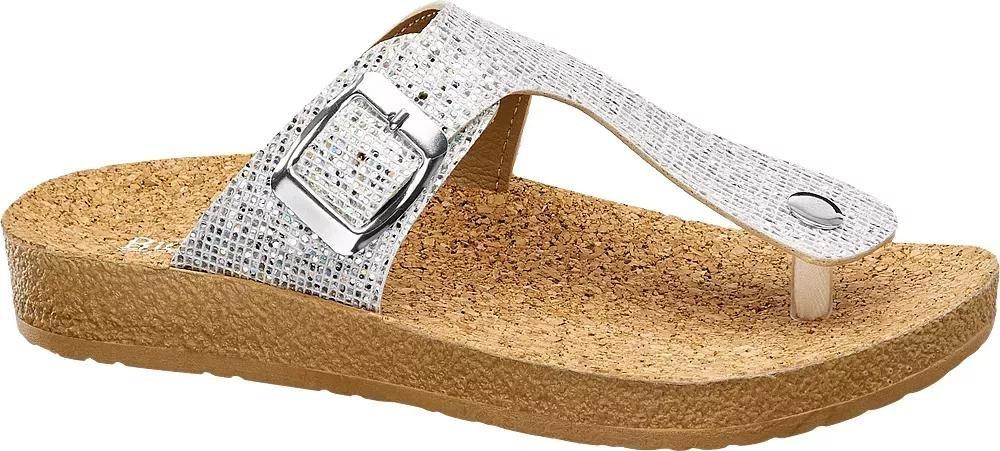 Silver Rhinestones Slides , Kids Girls, , large image number 6